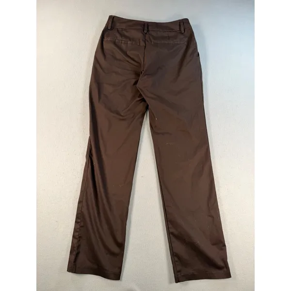 Y2K Lee Womens Brown Wrinkle Free Straight Leg Chino Pants Size 4 Medium - Image 2