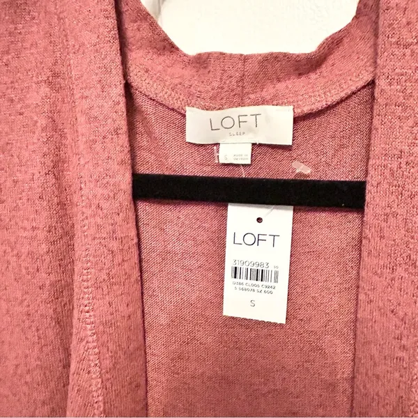 LOFT Rose Heathered Bath Robe / Cardigan Small NWT - Image 4