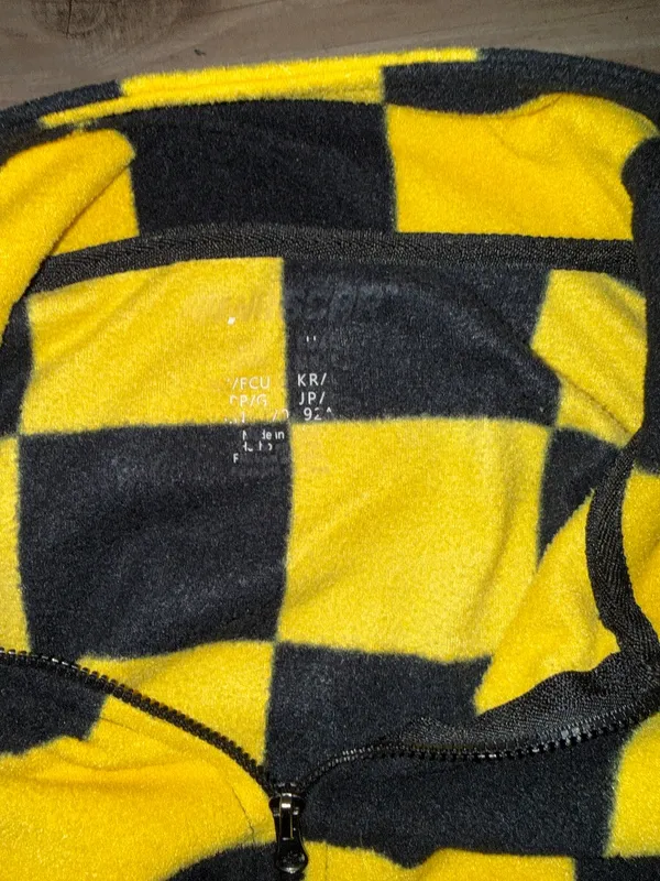 NASCAR Checkered Quarter Zip Fleece Sweatshirt Cropped Y2K Streetwear - Image 10