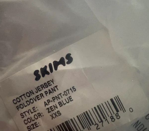 Skims Cotton jersey fold-over pant  - Image 4