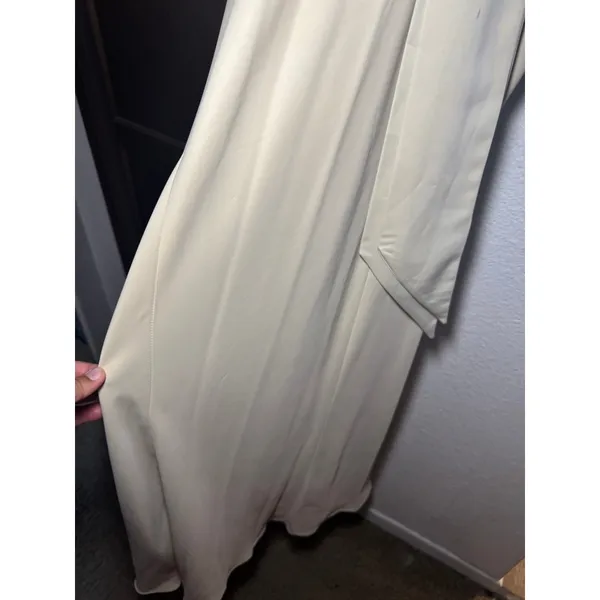 FLAWED‎ Ivory Rhinestone Empire Waist Maxi Gown Dress Size 7/8 Creamy Sleeveless - Image 10
