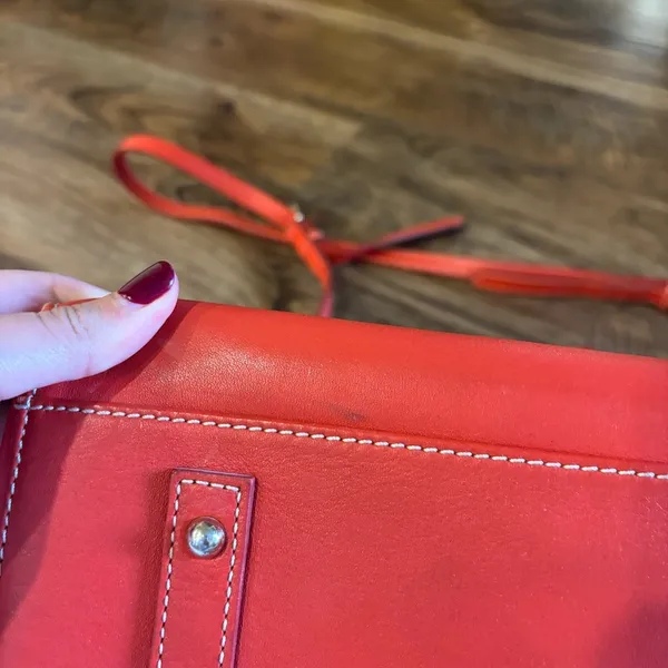 Dooney & Bourke orange red crossbody hand bag - Image 7