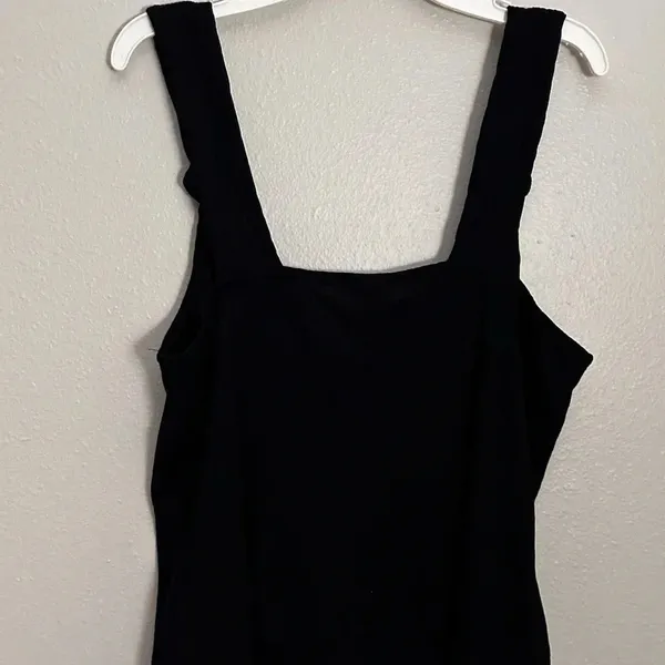 H&M Women Navy Blue Top Ribbed Minimalist Blouse Size Medium‎ - Image 7