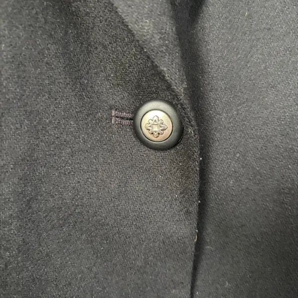 Vintage Pure New Wool Single Button Women's Blazer Size 18 Black Plus Size - Image 2