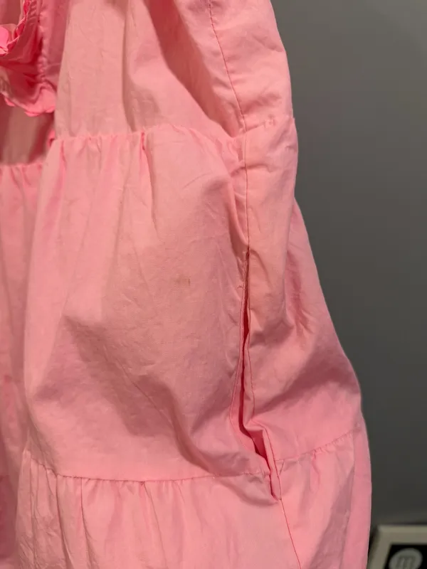 Fantastic Fawn Ruffle Detail Ric Rac Trim Tiered Dress Pink - Image 7