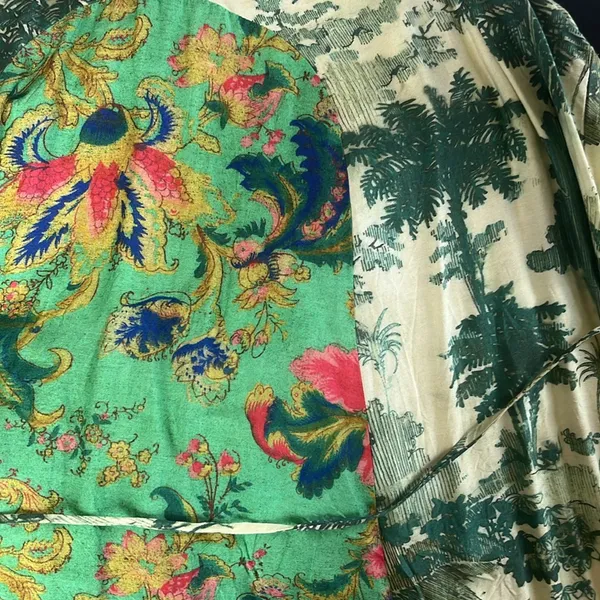 Anthropologie Maeve Asymmetrical Dress in Green and Pink Floral. Size M - Image 5