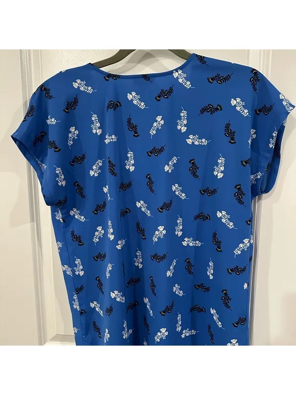 Blue Women's Top by Ann Taylor - Image 4