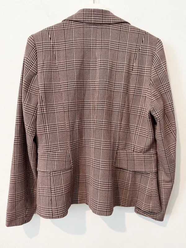 White House Black Market Plaid Signature Blazer Plus Size 14 Academia Corporate - Image 8