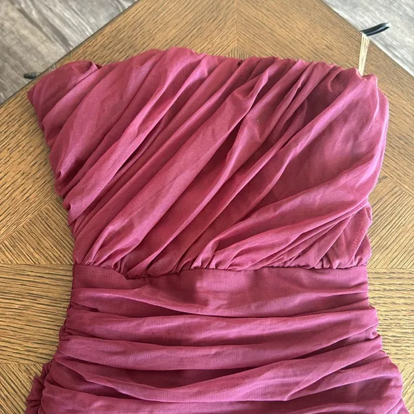 House of CB SAPPHIRE WINE GATHERED MAXI DRESS, Size Small, $239 - Image 12