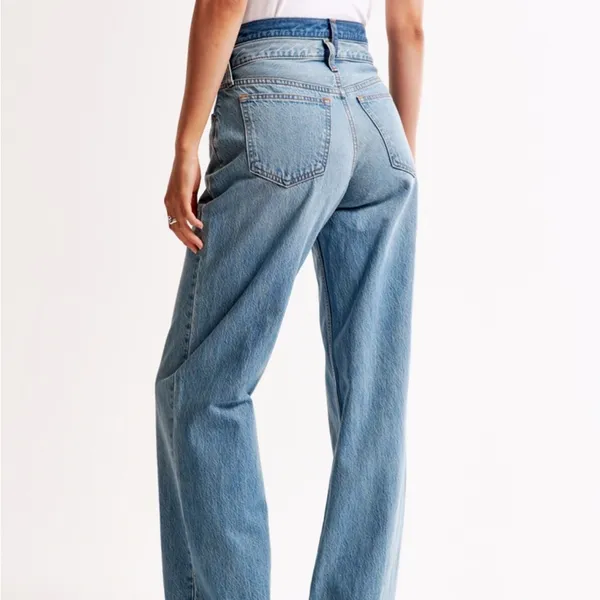 Abercrombie & Fitch the loose high rise double waistband jeans - Image 2