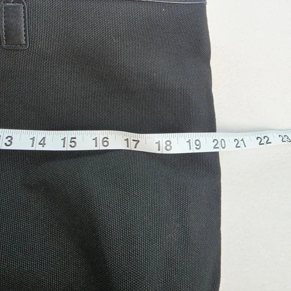 Cleobella Black Canvas Large Zip Top Tote‎ Bag Minimalist Shoulder Bag 20x12 - Image 8
