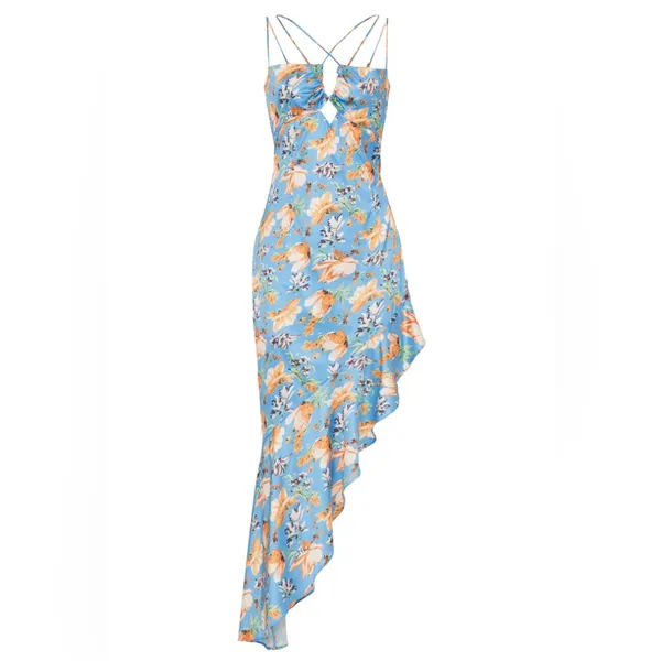 Nookie Simone Cut Out Dress in Blue Medium Womens Long‎ Gown - Image 7