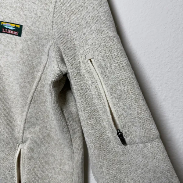 L.L. Bean‎ Womens Sweater Fleece Full-Zip Jacket M Sailcloth Gorpcore Granola - Image 6