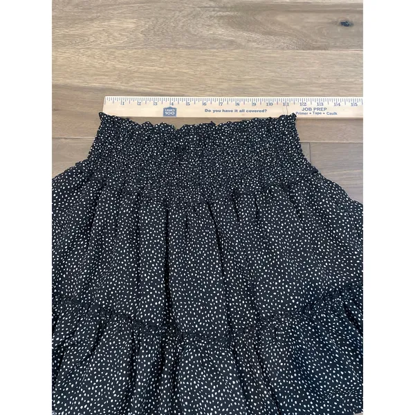 Altar’d State Flowy Skirt Black White Polka Dot Size L - Image 2