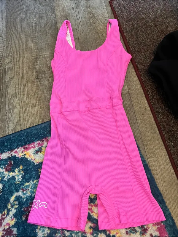 Year of ours pink ribbed romper - Image 4
