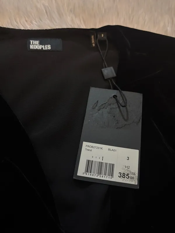 The Kooples Black Wrap Mini Dress - Image 7