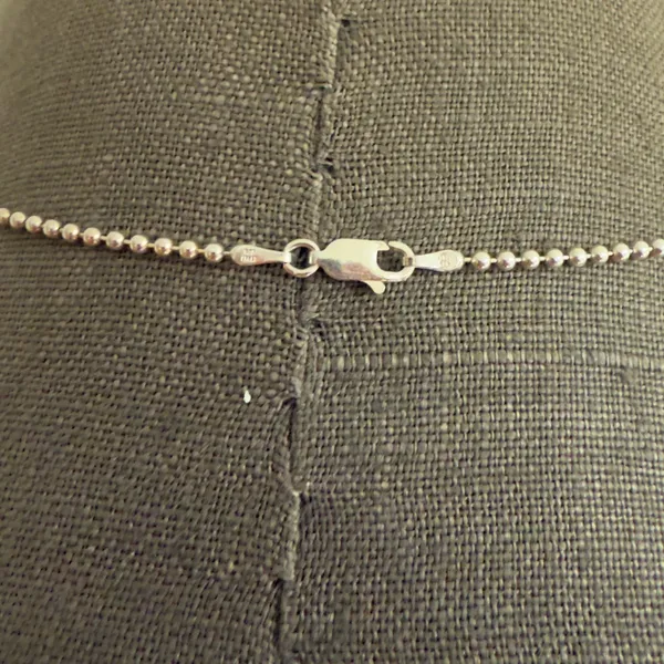 Sterling Silver Dots Chain & Onyx Pendant NWOT - Image 3