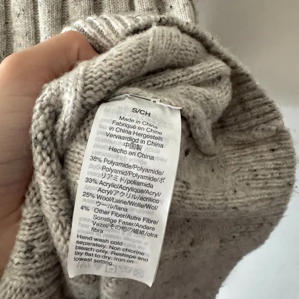 Madewell Gray Donegal Rolled‎ Mockneck Sweater Dress Wool Blend - Image 8