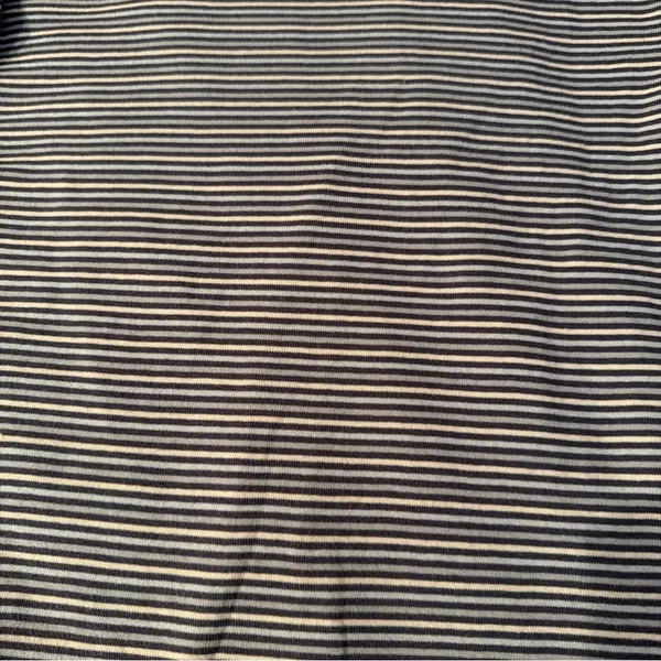 Brandy Melville Navy and White Striped Tee - Image 2