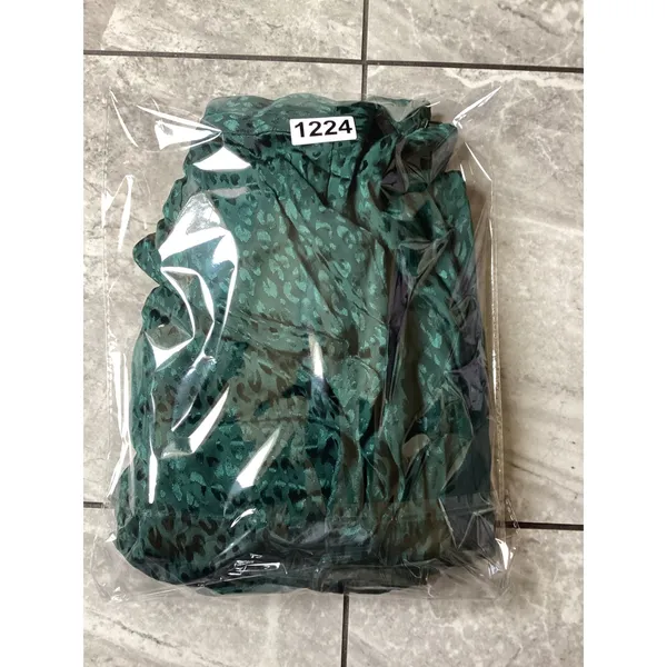 L*Space Harlow Pant Green Leopard Jacquard Wide Leg Viscose Trousers Size 2 NEW - Image 10