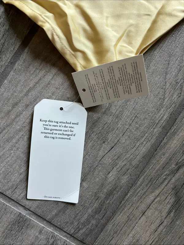 Abercrombie & Fitch Pale Yellow Satin Halter Maxi Dress - Image 6