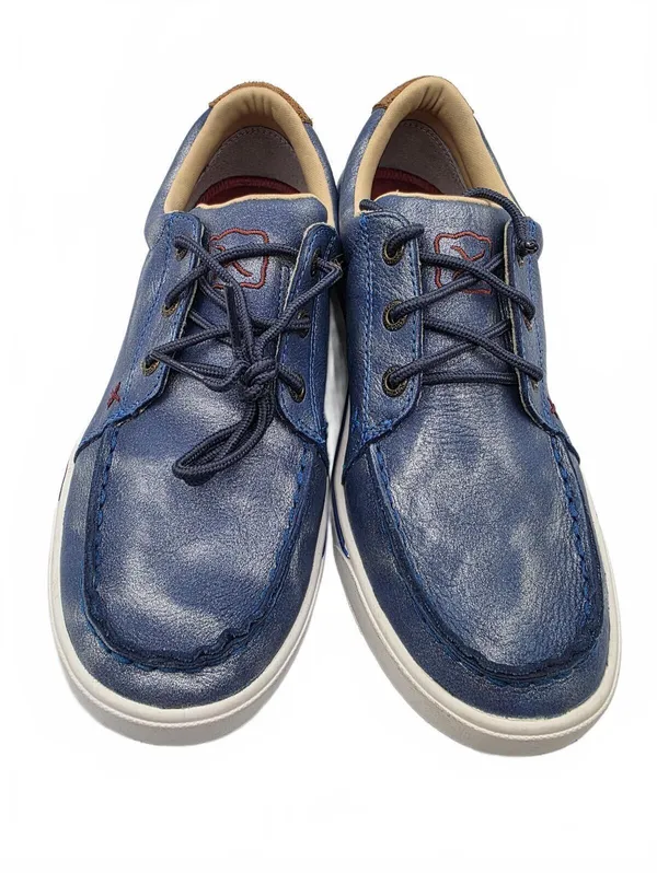 Twisted X Kicks Leather Shoes Loafers Sneakers Womens 7 Blue Lace Up casual - Image 2