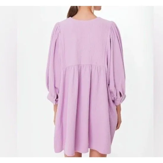 NWT Tuckernuck Pomander Place Lavender Gauze Millie Dress Pockets Size Large - Image 5