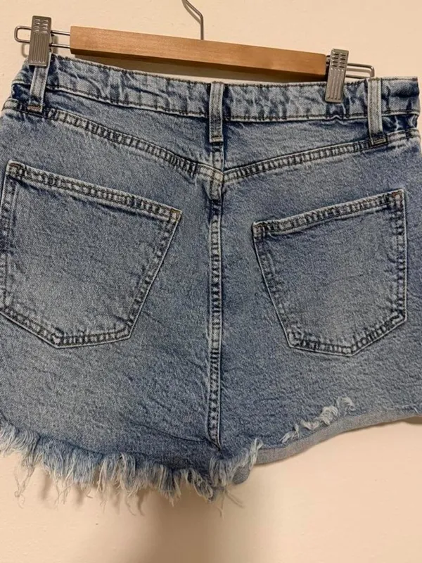 Wild Fable Distressed High-Rise Denim Shorts - Image 4