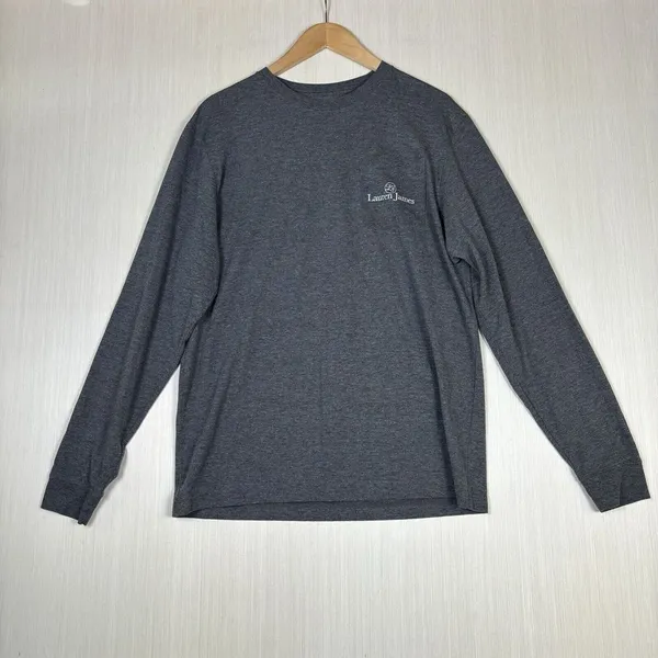 Lauren James Womens Long Sleeve T-Shirt Sz M Gray Sweet Defense‎ Football Season - Image 4