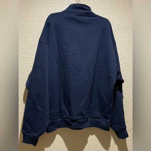 ALO Yoga NWT Accolade 1/4 Zip Pullover Navy Blue Size M oversized - Image 7