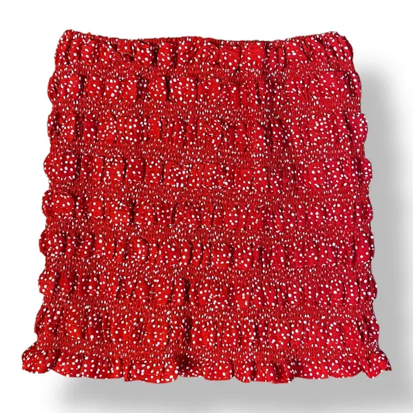 Storia Red White Polka Dot Ruffled‎ Tank and Skirt Set Size S Boho Preppy - Image 5