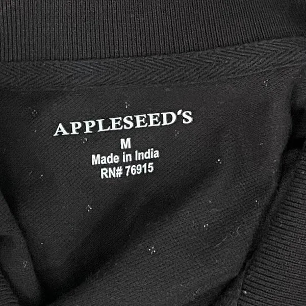 Appleseeds Size Medium Black White Polka Dot Polo Shirt Dress Tennis Prep Sporty - Image 5