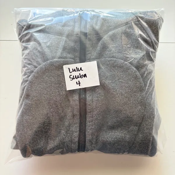 Lululemon Scuba Full Zip Hoodie Womens 4‎ Heathered Grey Fleece Thumbholes - Image 8