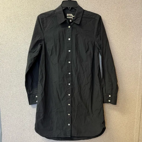 FAHERTY Women’s Size Small Gray Organic Cotton Business Casual Shirt‎ Dress NWT - Image 2