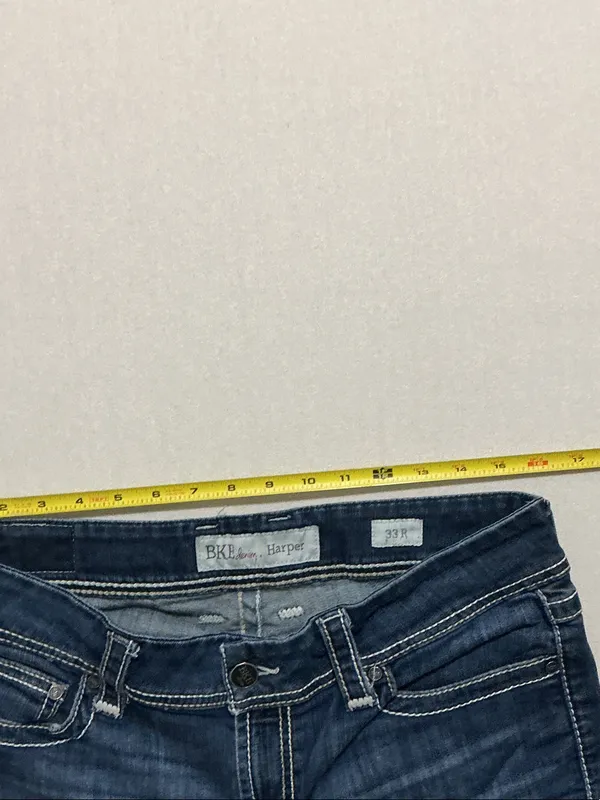 BKE Indigo Boot Cut Jeans with White Topstitching - Image 6