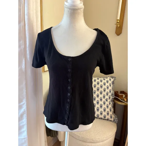 Sezane Black Milo Top size XS - Image 2