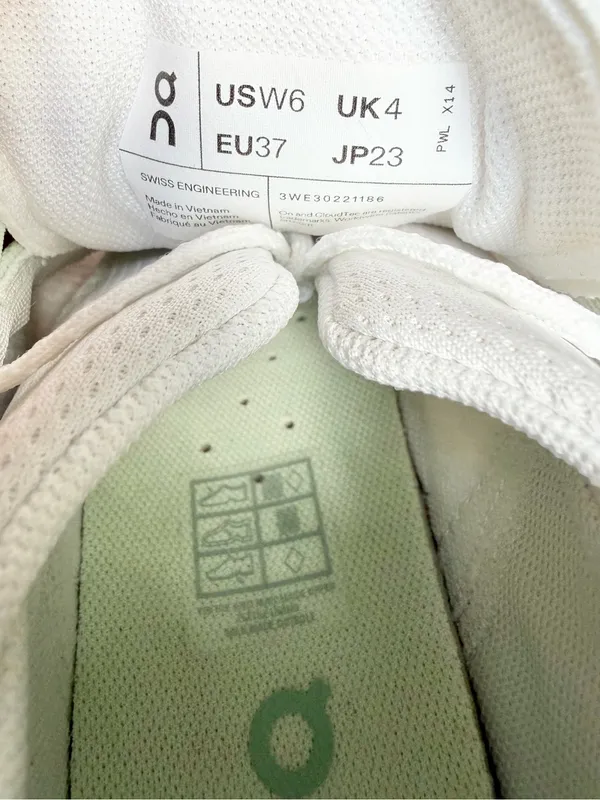 NEW ON Cloudnova, Women’s Size 6 White/White/green - Image 14