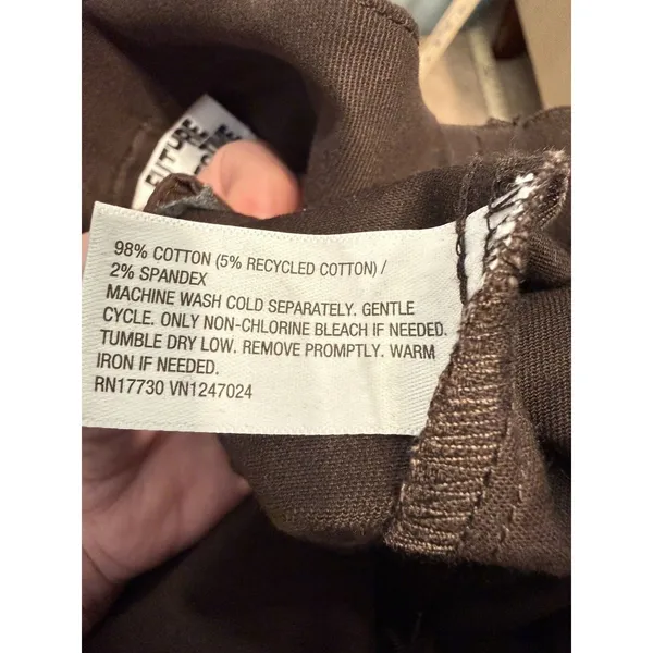 Future Collective Women's Brown High Rise Straight Leg Twill Dress Pants 2 29" - Image 10