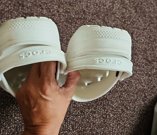 White Crocs Size 11 - Image 7