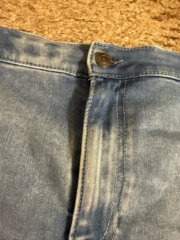 Aerie Light Wash Soft Vintage Edge Flare Jeans with Elastic Waist Back - size XL - Image 5