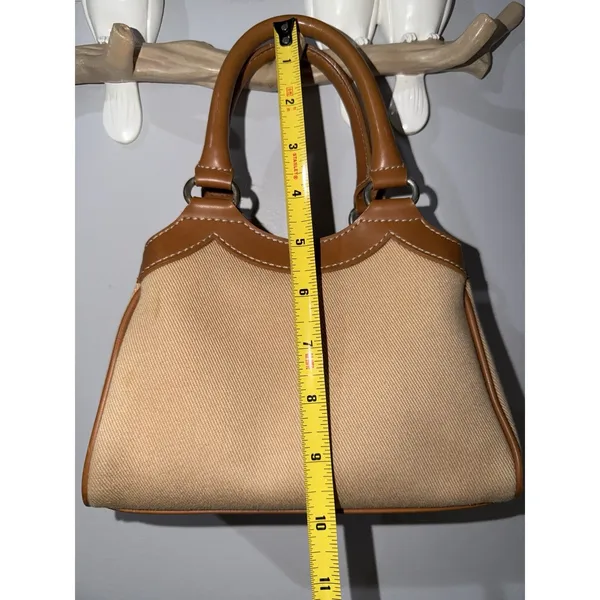 Vintage Fossil Canvas Purse Handbag Woven Handle Baguette Womens Y2K P - Image 8