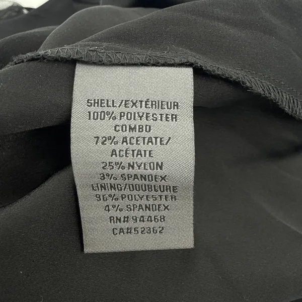 Vera Wang Black Illusion Stripe Strapless Tulle Ribbon‎ Cocktail Midi Dress SZ 6 - Image 7