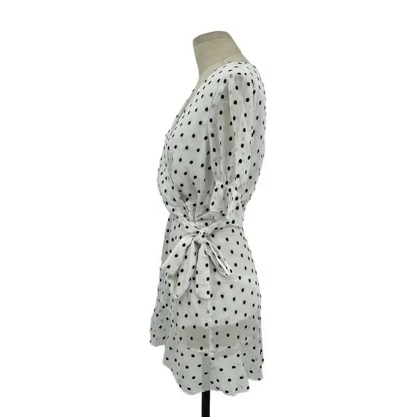La Maison Talulah Something‎ About You Mini Dress in White Black Polka Dot Print - Image 6