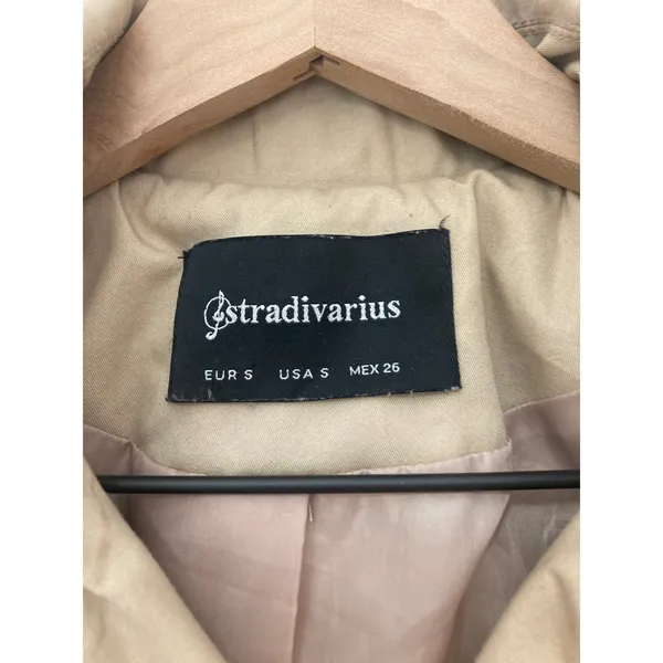 Stradivarius Beige Timeless Utility Minimalist Luxury Layering Trenchcoat Jacket - Image 2