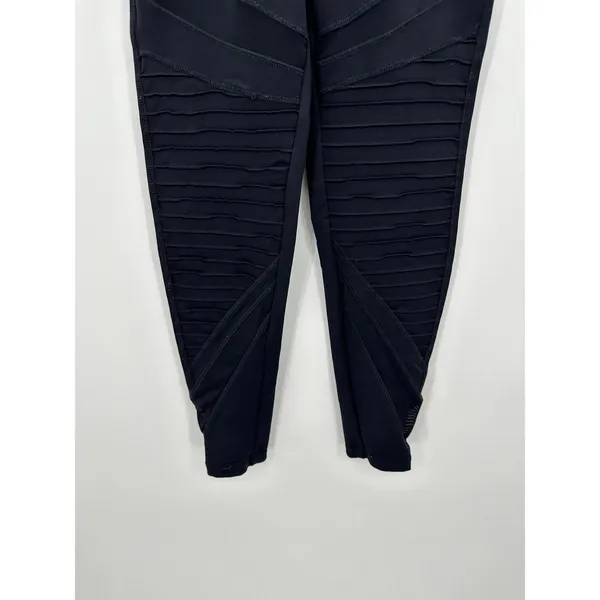 Aerie Black Chill Play Move Moto Pull On Stretch Leggings Women's Size‎ X-Small - Image 3