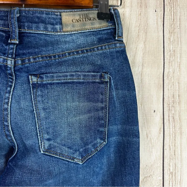 Aritzia The Castings Edition High Rise Cropped Blue Denim Jeans - Image 5