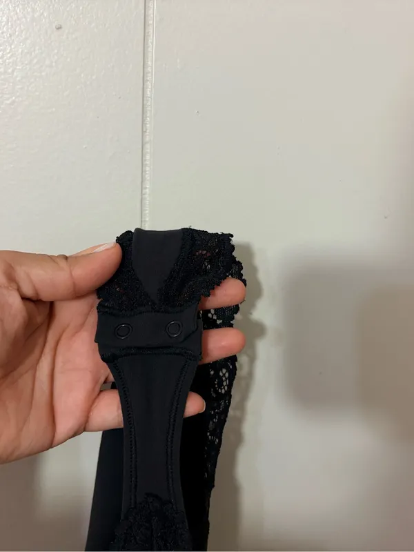 SKIMS Fits Everybody Lace Cami Bodysuit Black Onyx XXS - Image 12