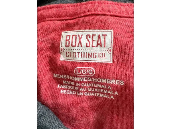 Hooded Tee LG Red Box Seat Cotton Blend Long Sleeve Graphic Badgers - Image 6