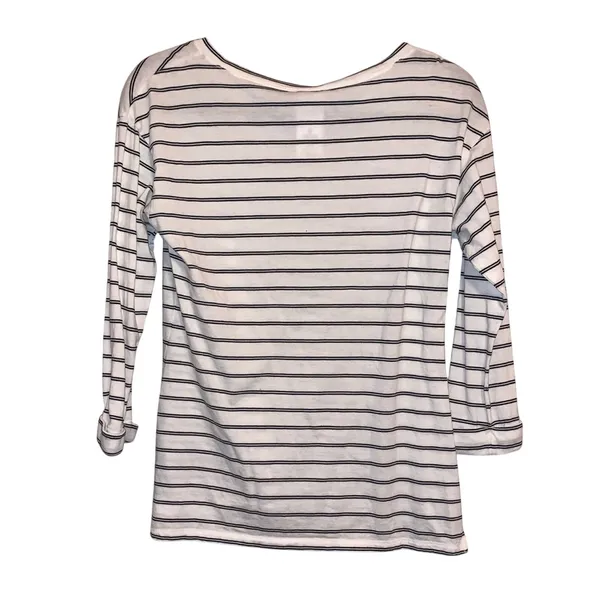 Patagonia Striped Long Sleeve Tee Womens Small Black & White Lightweight‎ - Image 4