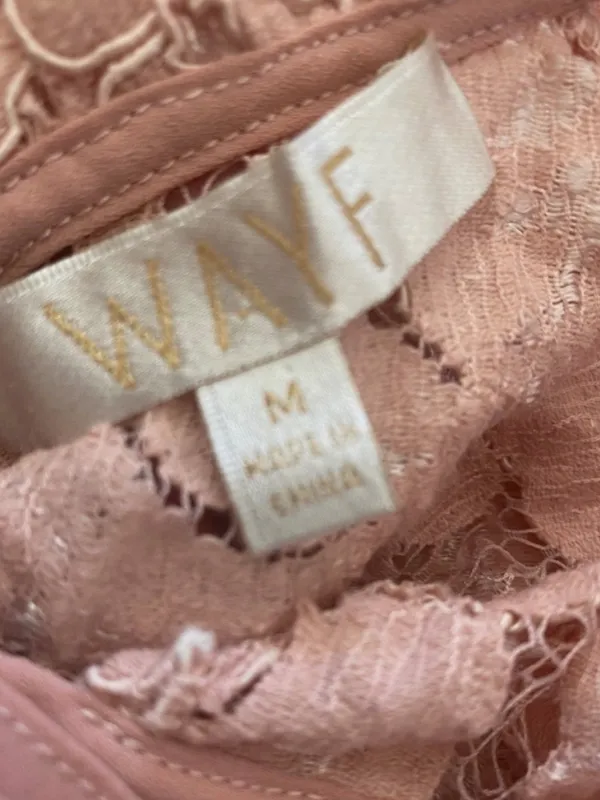 Wayf Emma Puff Sleeve Women’s Blush Size Medium Floral Lace with Cami - Image 6